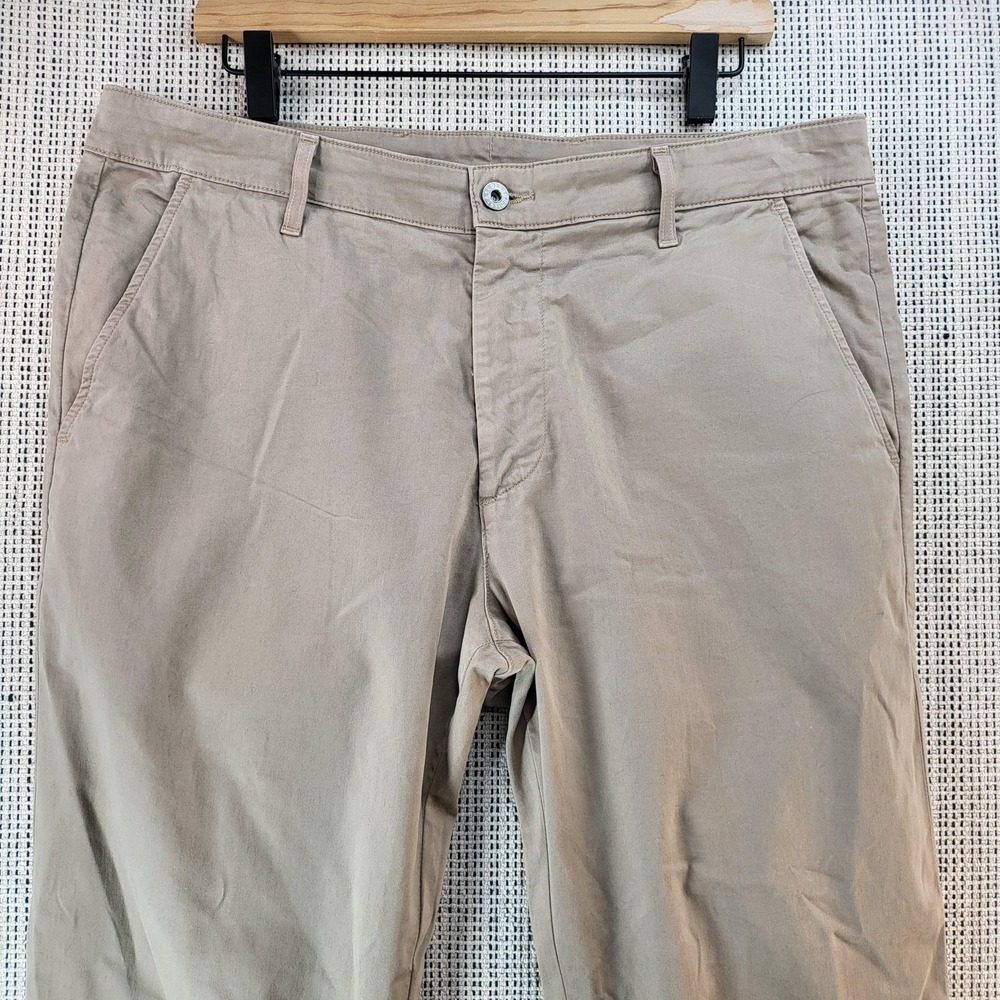 AG Adriano Goldschmied Pants Mens 36R Tan The Lux Khaki Tailored‎ Trouser Chino